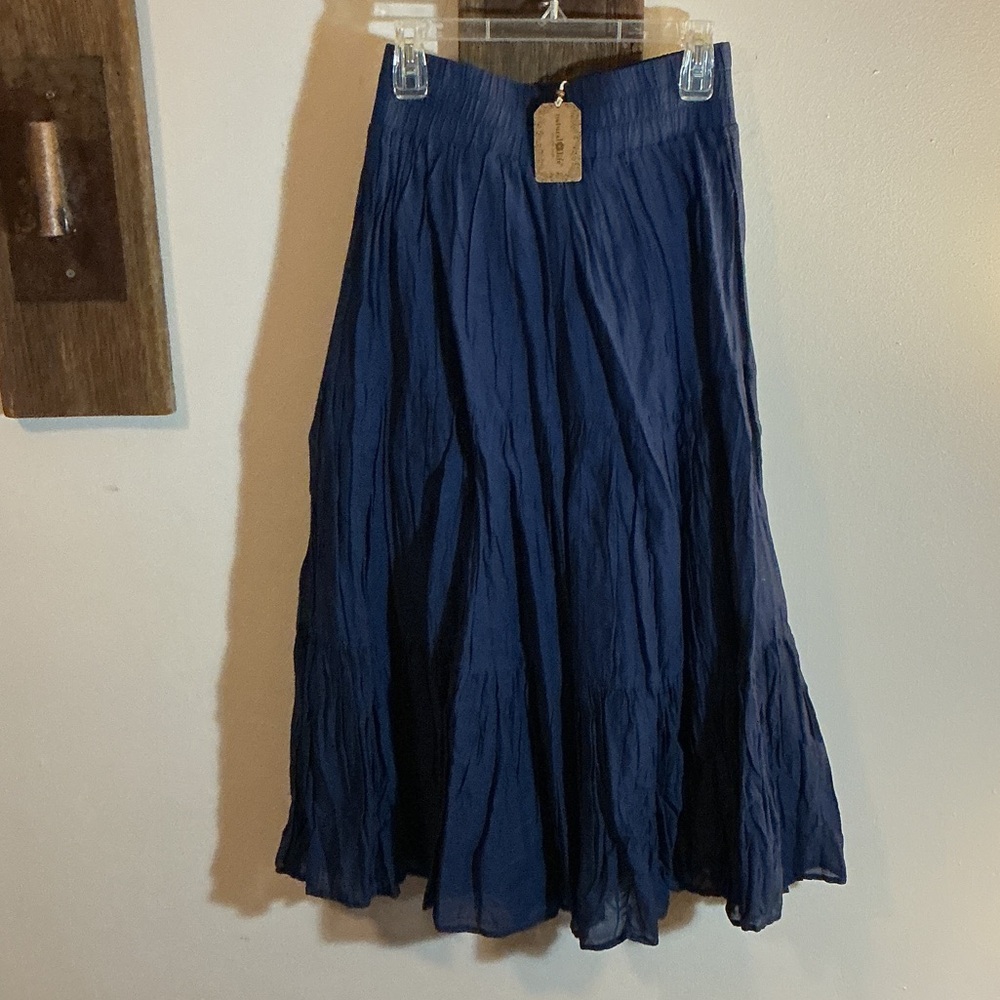 NATURAL LIFE A-Line Skirt in Deep Blue